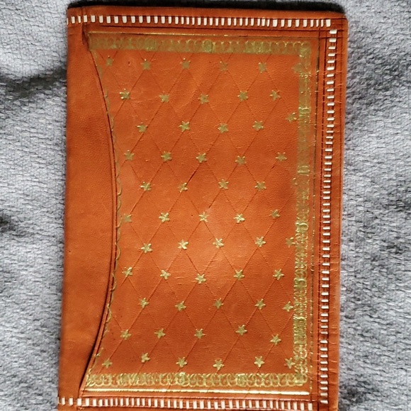 Beautiful Moroccan leather purse/wristlet vintage 1960s